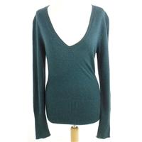 White Cashmere Agnona Size 6 High Quality Soft and Luxurious Pure Cashmere Green Jumper