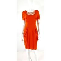 Whistles Size 12 Cage Style Orange Dress