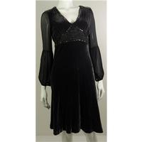 Whistles Size 10 Silk Grey Sequined Dress