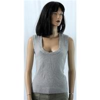 White Stuff Size 10 Grey Knitted Vest Top