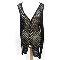 Whistles Size 6 High Quality Soft and Luxurious Crochet Black Embellished Cardigan