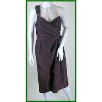 Whistles - size 14 - Metallic Brown - Asymmetrical Cocktail dress