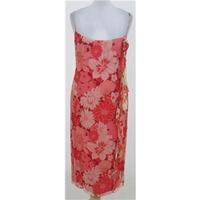 whistles size 10 red floral silk dress