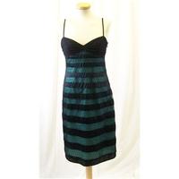 whistles size 10 black and green knee length dress
