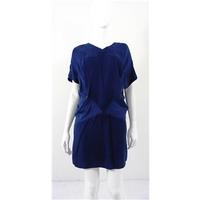 whistles navy t shirt dress with v neck neckline and gathered detail a ...