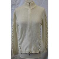 white pull zip 14 luisa cerano size 14 white cardigan