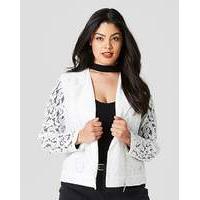 White Lace Biker Jacket