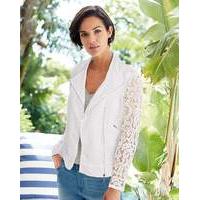 White Lace Biker Jacket