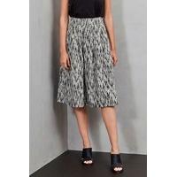 White Noise Pleated Full Skirt