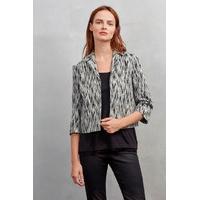 White Noise Jacquard Crop Jacket