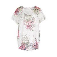 White Stone & Pink Spring Bouquet Print T-Shirt