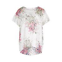 white stone pink spring bouquet print t shirt