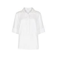 white clean line concealed buttons shirt