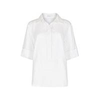 White Clean Line Concealed Buttons Shirt