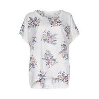 White Spring Floral Bouquets Print T-Shirt