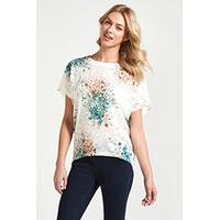 white aqua amp pink spring bouquet print t shirt