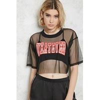 Whatever Sheer Mesh Crop Top