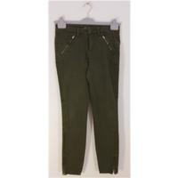 Whistle Khaki Green Jodphur Style Stretch Trousers UK Size 8 / Leg Length 29\