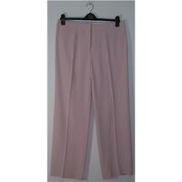 Whistles Straight Leg Plain Pale Pink Stretch Trousers UK Size 16 / Euro Size 44 / Leg Length 32\