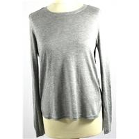 Whistles Size 6 Grey / Black Constance Fabric Panel Sweater