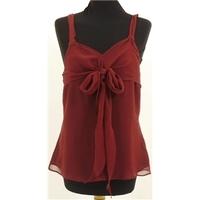 Whistles, size 12 burgundy silk camisole top