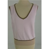 Whistles Size L Pink Light Brown and Brown Sleeveless Tank Top