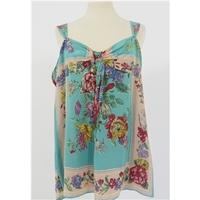 Whistles Size 16 Floral Sleeveless Silk Top