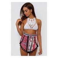 White Crochet Bralet Top