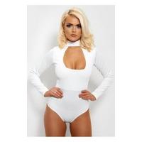 White High Neck Bodysuit