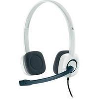 White Logitech H150 stereo headset