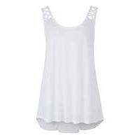 White Lattice Strap Jersey Swing Vest