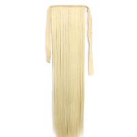 white straight blending long straight hair wig ponytails 86613