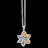 white yellow crystal white black enamal set in sterling silver