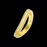 white crystal yelow gold plated stainless steel 12 eternity ring