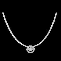 White Crystal Sterling Silver Necklace