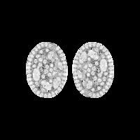 white crystal sterling silver earrings