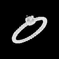 white crystal sterling silver ring