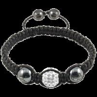 White Crystal & Magnetite 10mm Bracelet