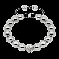 white crystal stainless steel bracelet