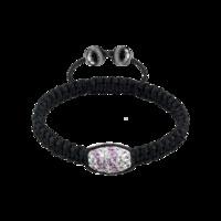 White & Lilac crystal & Magnetite Bracelet