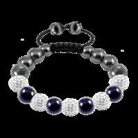 White Crystal, Amenthyst & Magnetite 10mm Bracelet