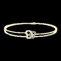 white black crystal yellow gold plated sterling silver bracelet