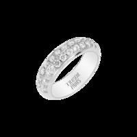 White Crystal Stainless Steel 4mm Ring