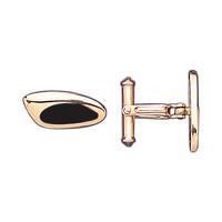 whitby jet and 9ct yellow gold cufflinks freeform