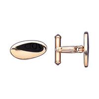 whitby jet and 9ct yellow gold cufflinks freeform oval