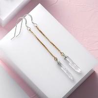 White Quartz Drop Earrings