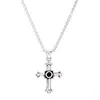 Whitby Jet Cathedral Cross Pendant