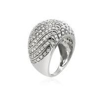 White 9ct Gold Pave Set Diamond Ring