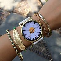 White Daisy Floral Watch Vintage Style Leather Fashion Watch Women Watches Unisex Watch Boyfriend Watch Freeforme Cool Watches Unique Watches