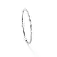 White Gold Round Full-Pave Bangle